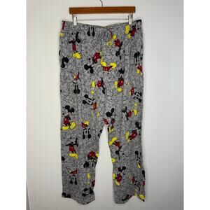 Disney Micky Mouse Pajama Pants with Pockets Size XL Unisex Character Bottoms